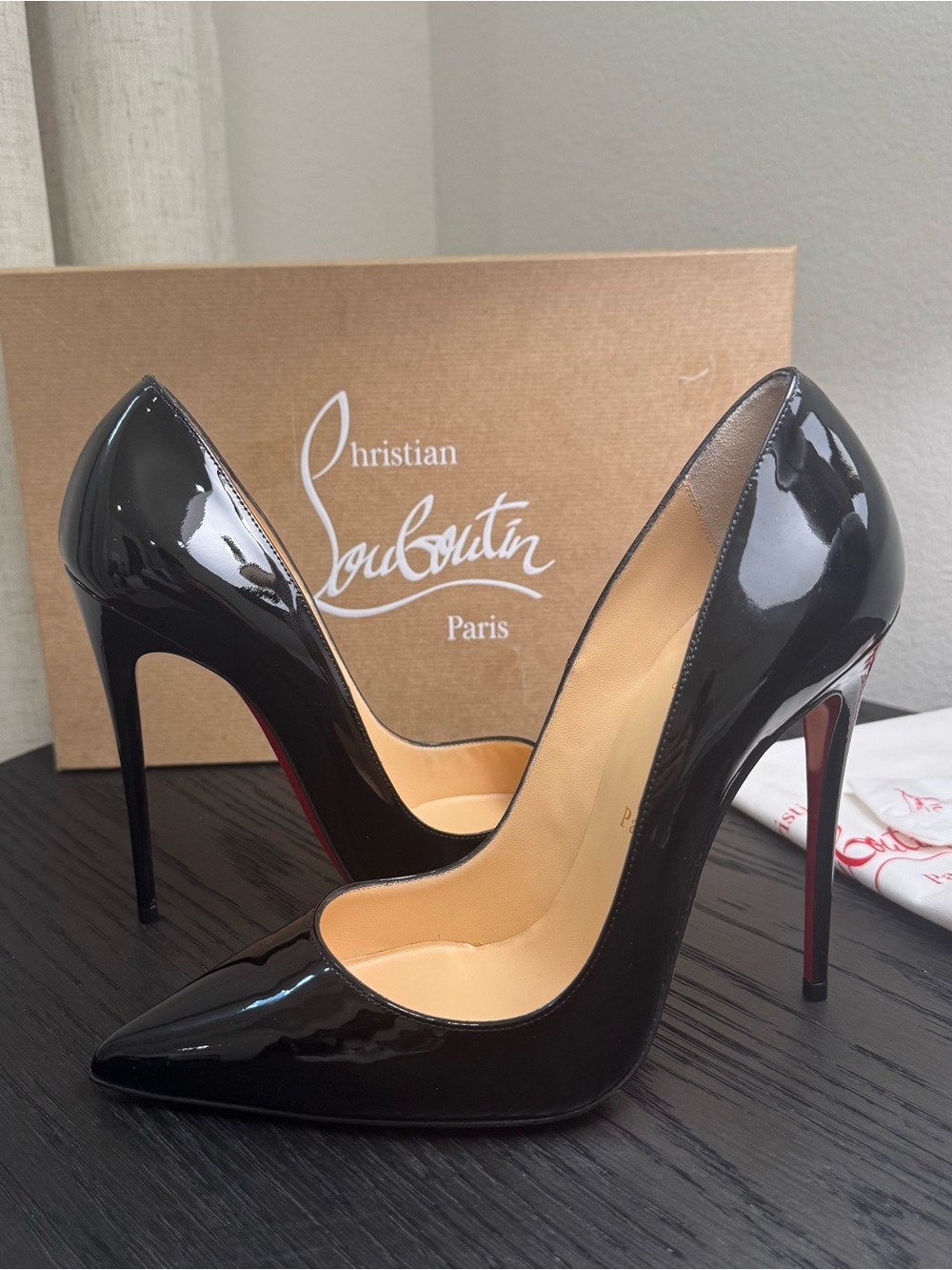 Christian Louboutin So Kate 120 Pumps Patent Black 38.5